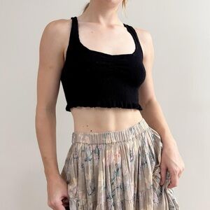 Free People Intimately cottagecore milkmaid knit crop top